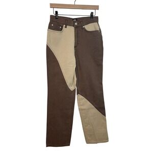 BDG Urban Outfitters Cowboy Two-Tone Brown Colorblock‎ Jeans Size 26